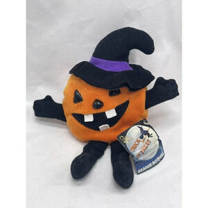 Perry Pumpkin Vintage Beanie Boppers Plush 24k Company Halloween Stuffed Animal